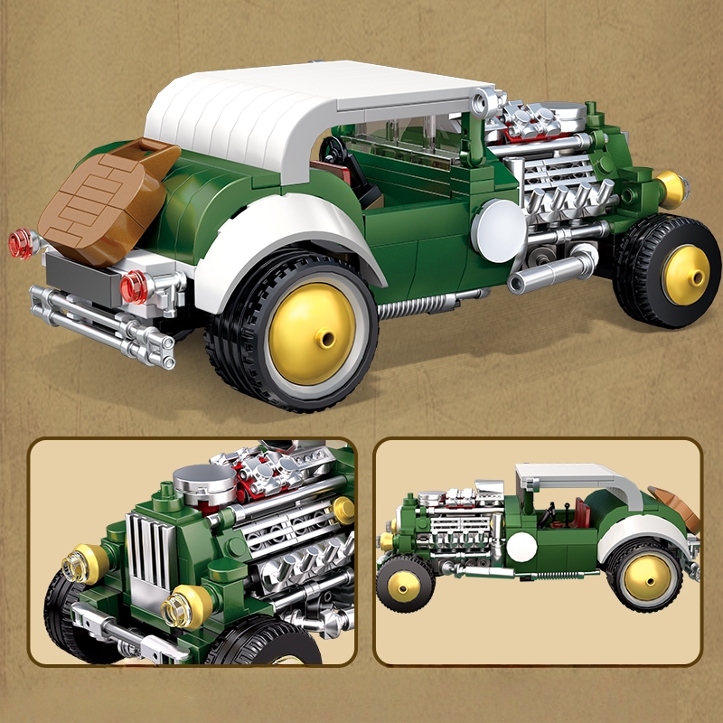 Retro vintage car building blo - Vintage Collectible Ornaments incelemesi ve fiyatı