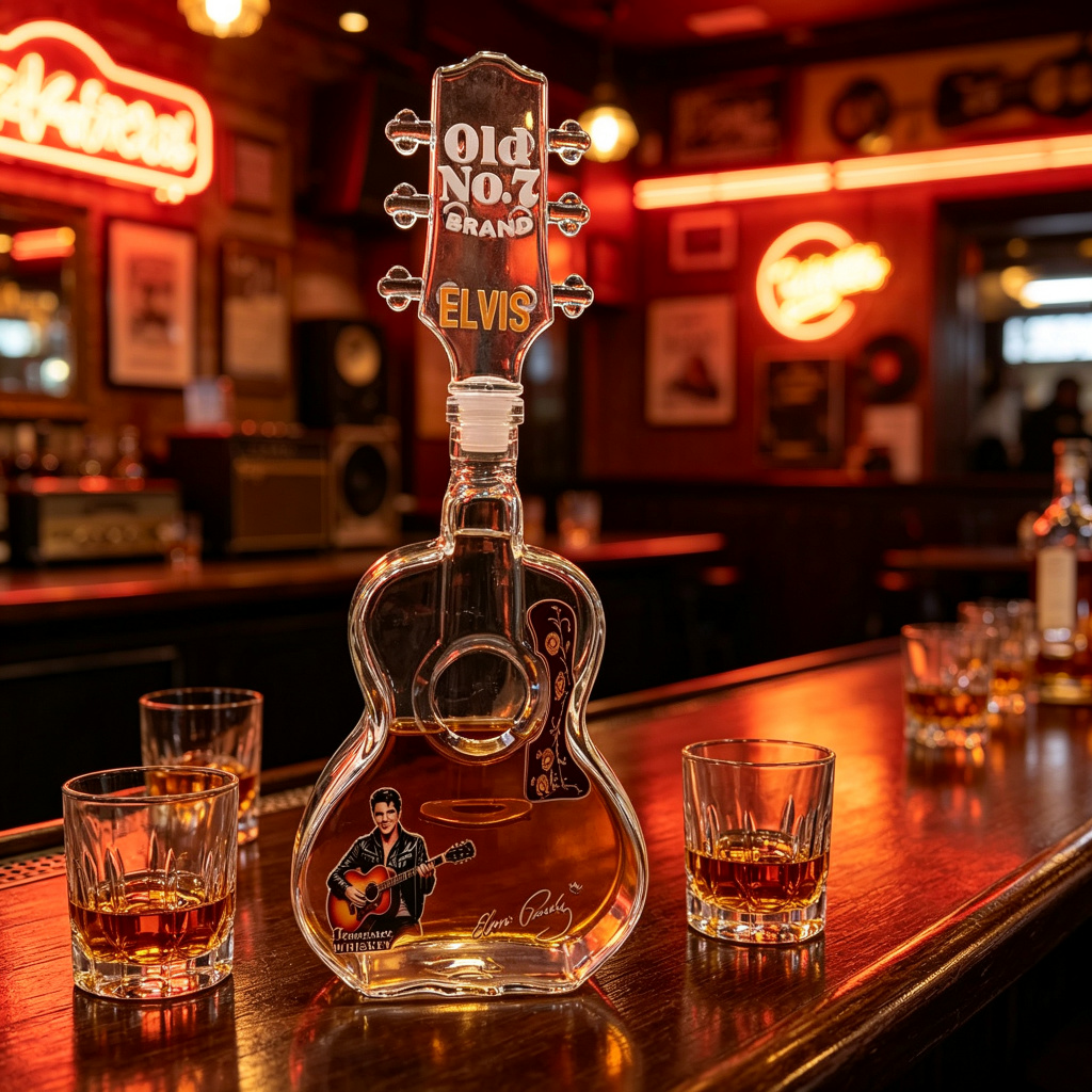 Elvis Presley Guitar Shaped Gl - Vintage Collectible Bottles incelemesi ve fiyatı