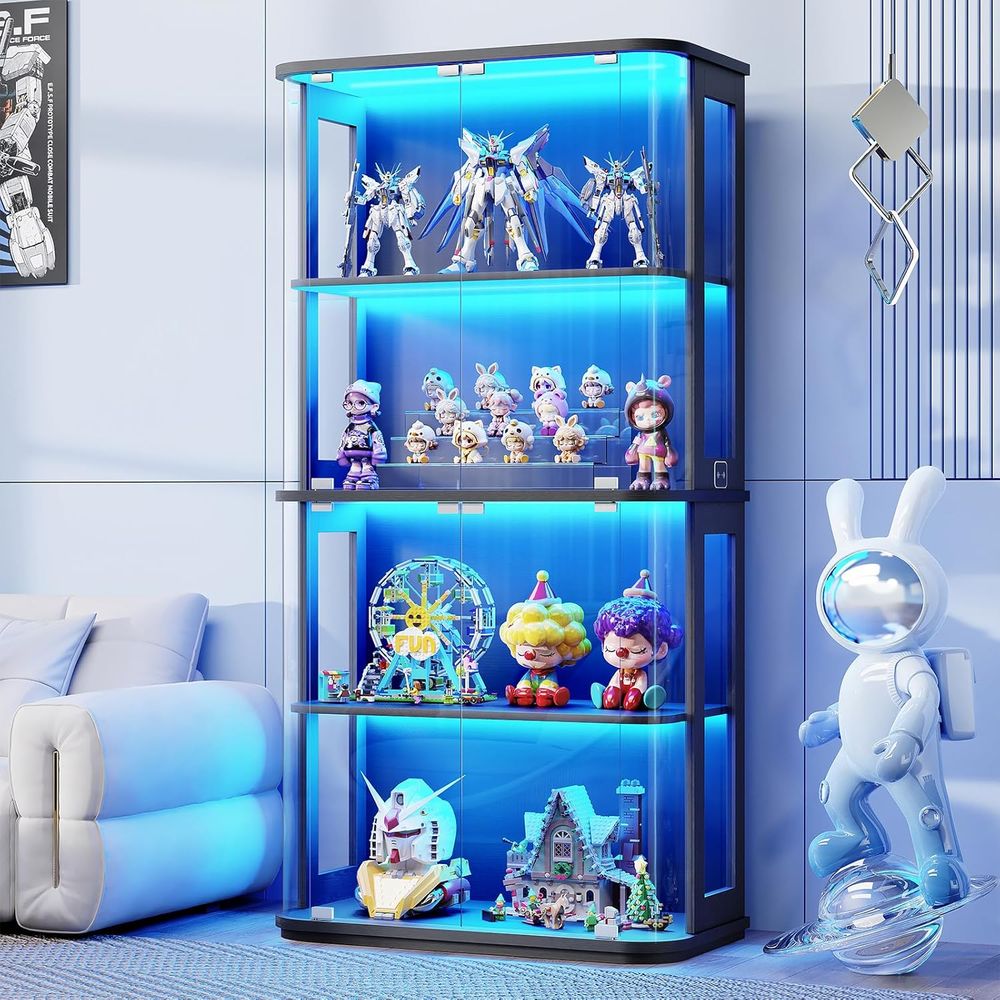 Rounded Display Cabinet with G - Collectible & Vintage Dolls For Halloween incelemesi ve fiyatı