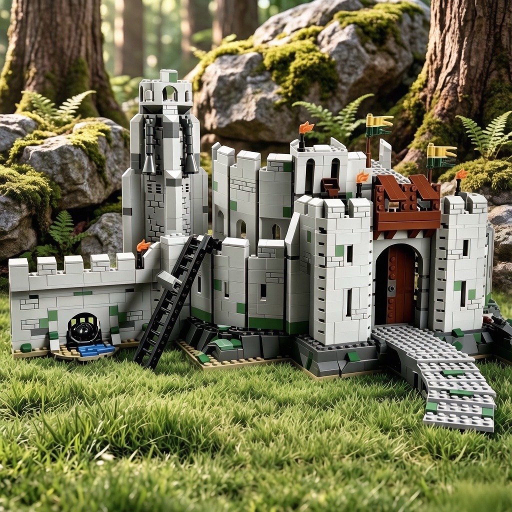Medieval Castle Fortress DIY A - Vintage Collectible Ornaments incelemesi ve fiyatı