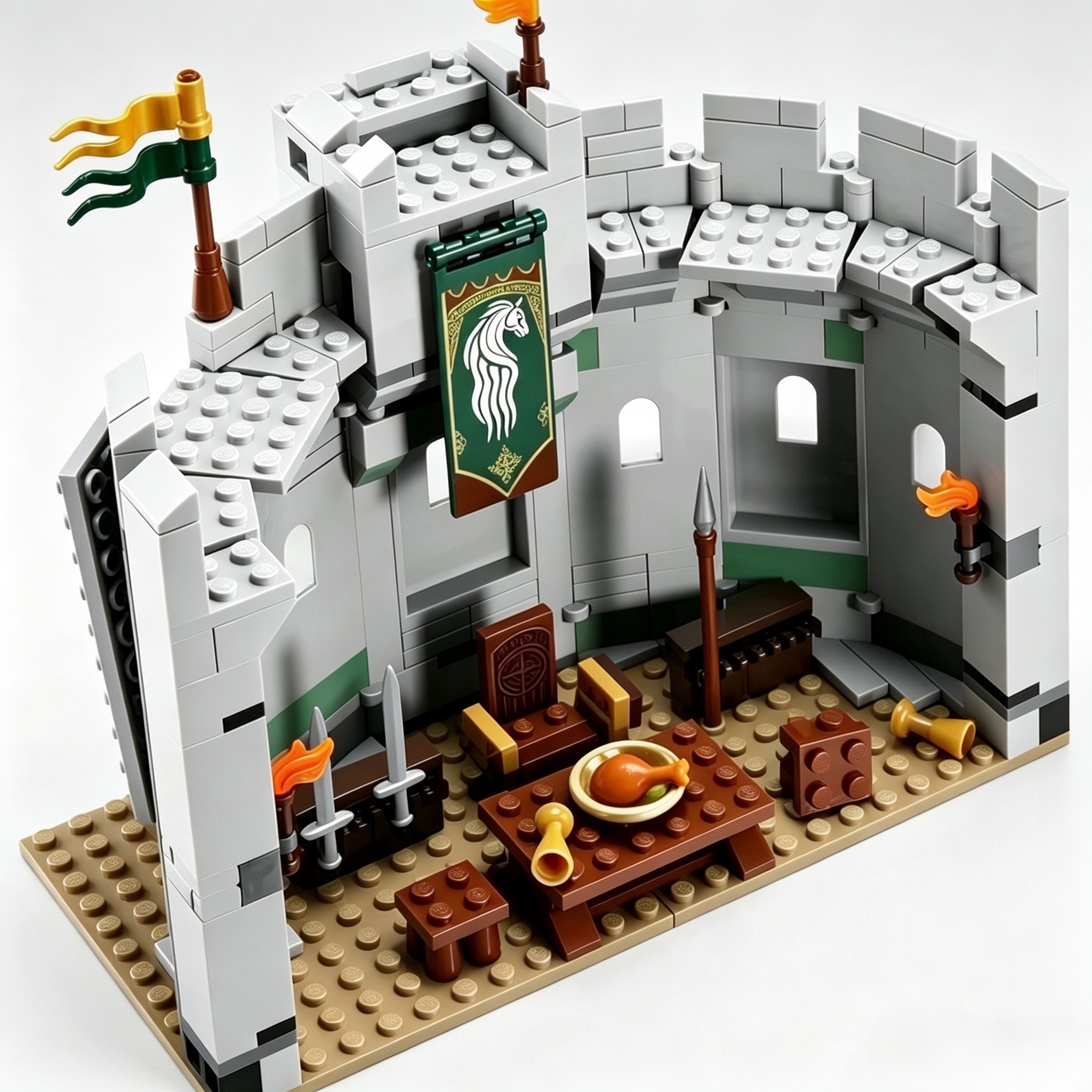 Medieval Castle Fortress DIY A - Vintage Collectible Ornaments incelemesi ve fiyatı