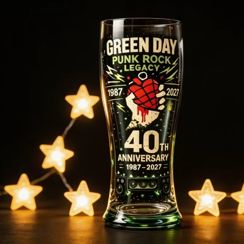 Retro Punk Rock 40 Year Commem - Vintage Collectible Glass incelemesi ve fiyatı