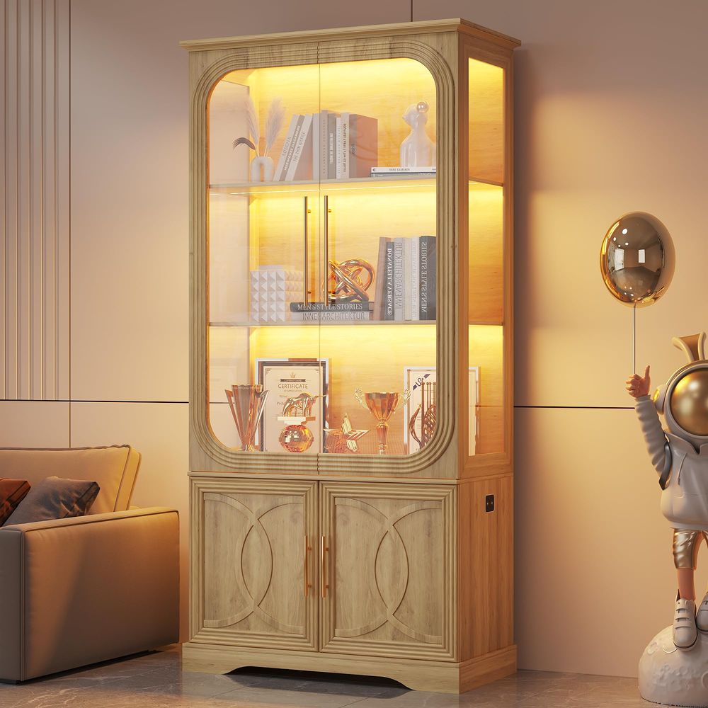 Display Cabinet with Glass Doo - Collectible & Vintage Dolls For Halloween incelemesi ve fiyatı
