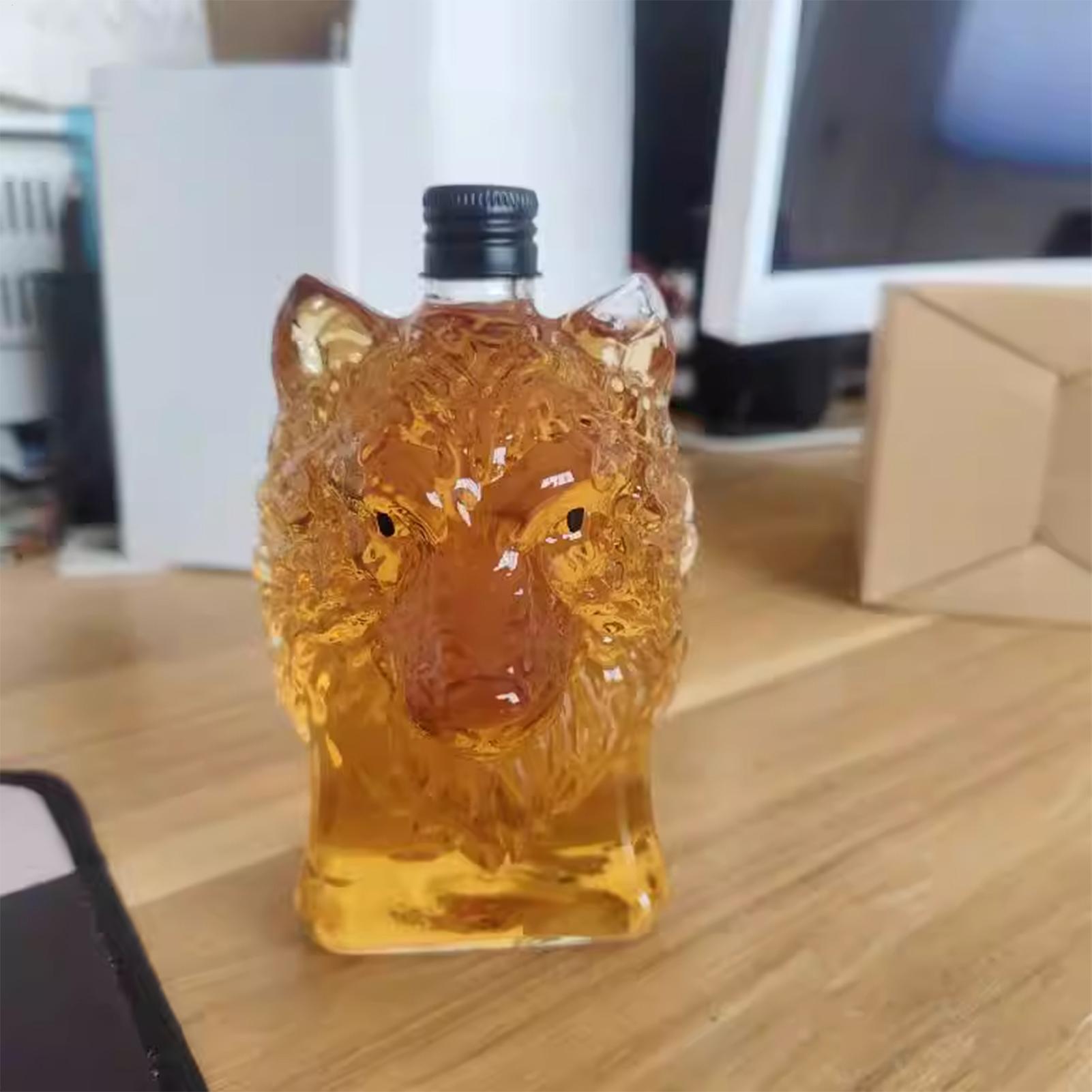 Whiskey Bottle Wolf Shape Wine - Vintage Collectible Bottles incelemesi ve fiyatı