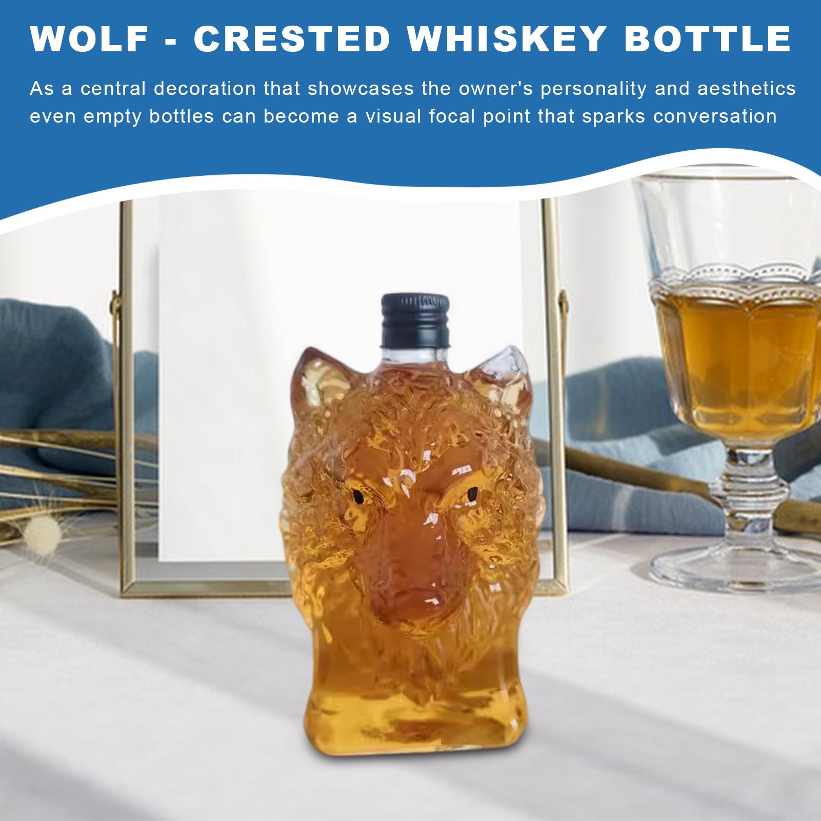 Whiskey Bottle Wolf Shape Wine - Vintage Collectible Bottles incelemesi ve fiyatı