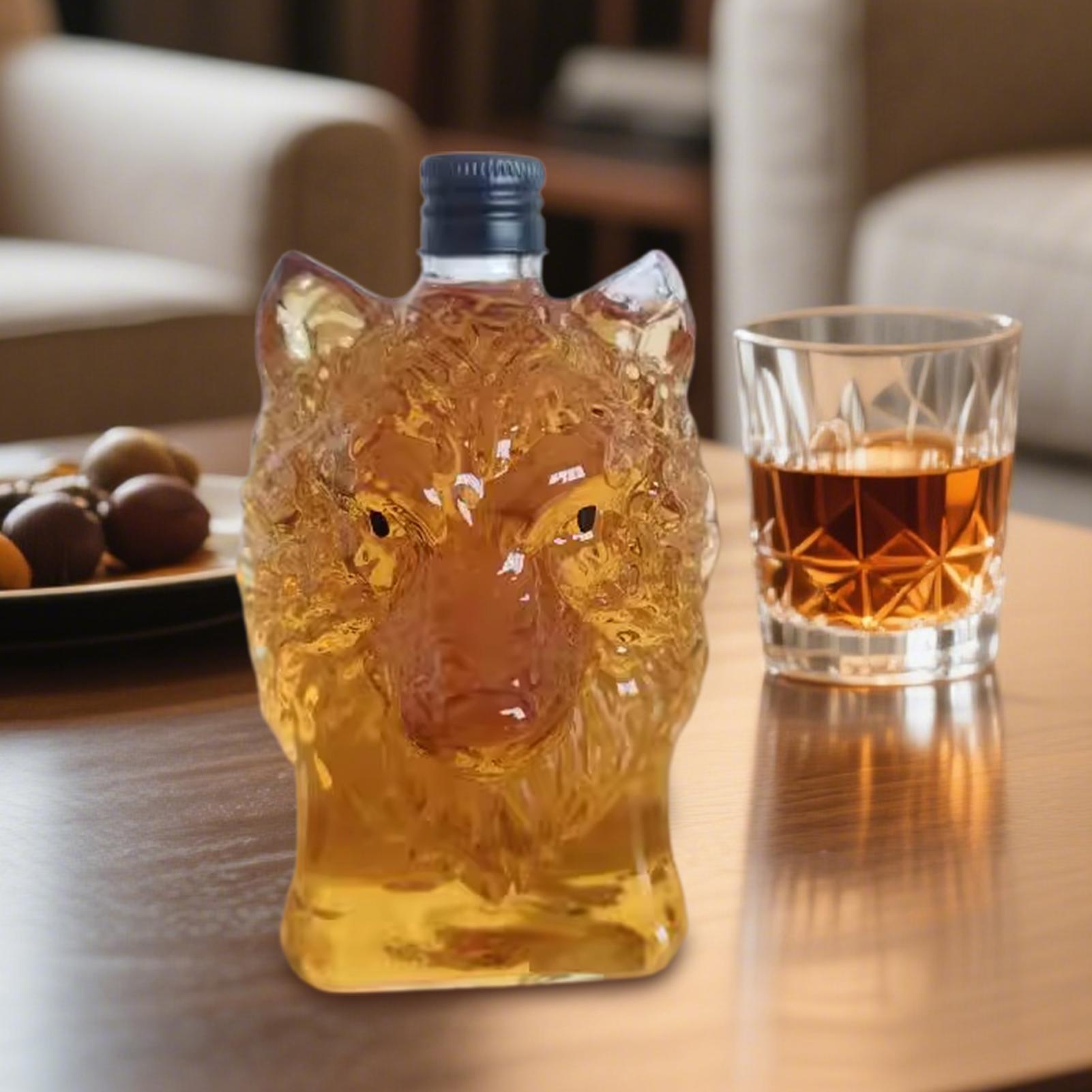 Whiskey Bottle Wolf Shape Wine - Vintage Collectible Bottles incelemesi ve fiyatı
