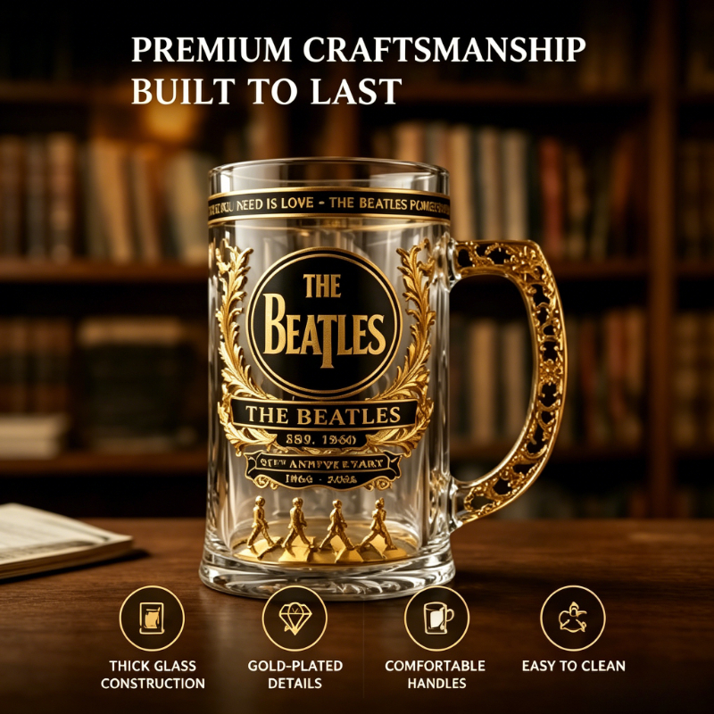 The  Beatles 66th Anniversary  - Vintage Collectible Glass incelemesi ve fiyatı