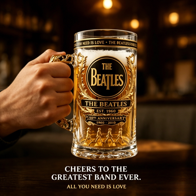 The  Beatles 66th Anniversary  - Vintage Collectible Glass incelemesi ve fiyatı