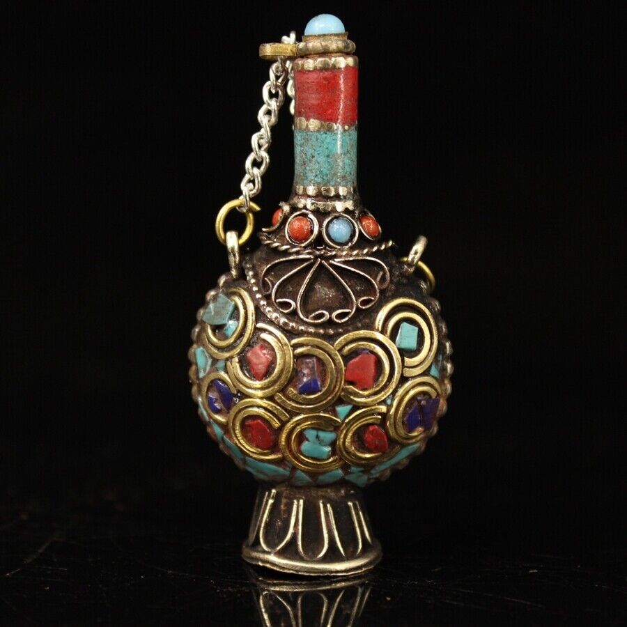 Collection Chinese brass inlai - Vintage Collectible Bottles incelemesi ve fiyatı