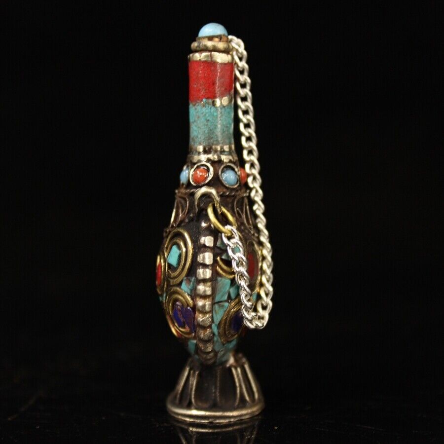 Collection Chinese brass inlai - Vintage Collectible Bottles incelemesi ve fiyatı