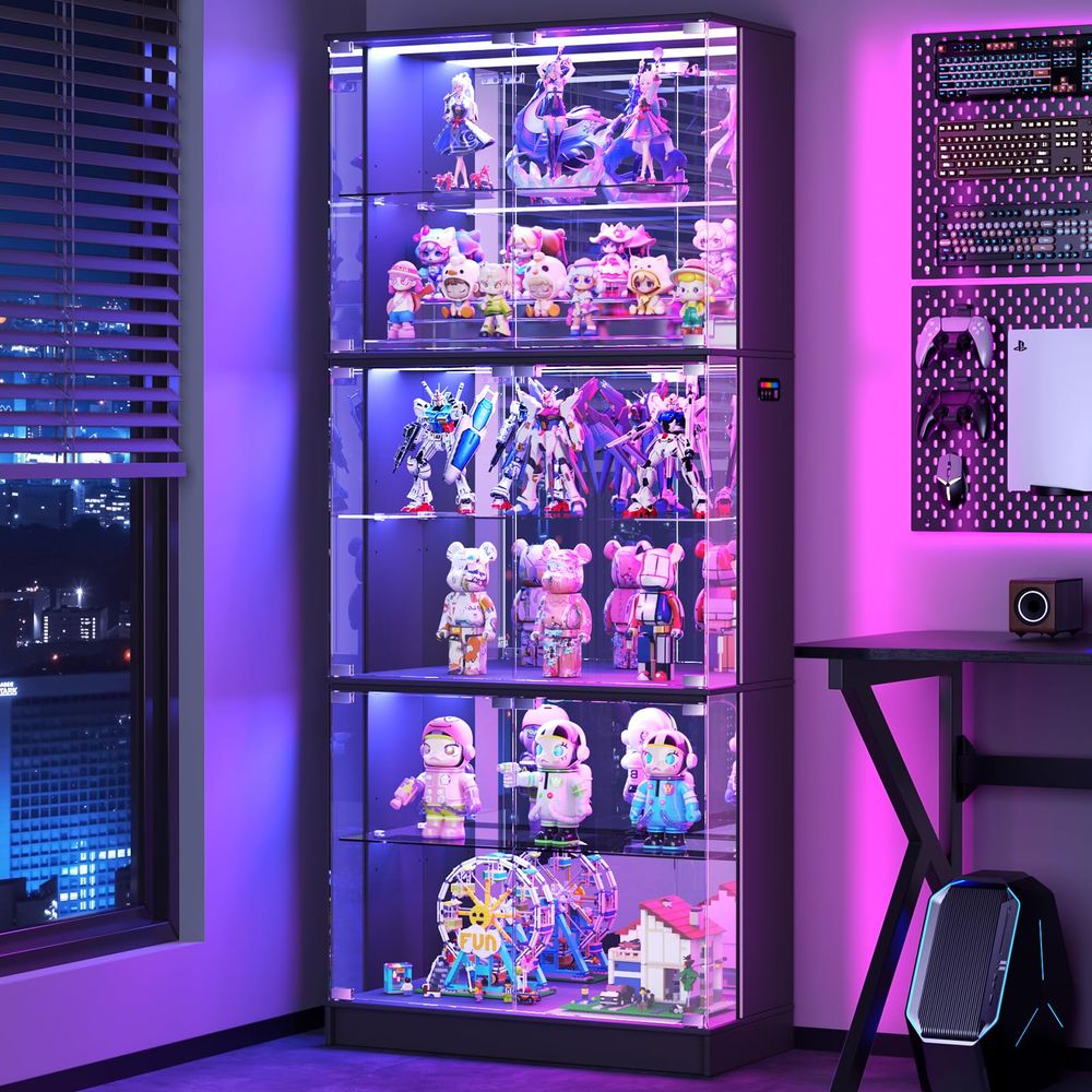 Display Cabinet with Glass Doo - Collectible & Vintage Dolls For Halloween incelemesi ve fiyatı