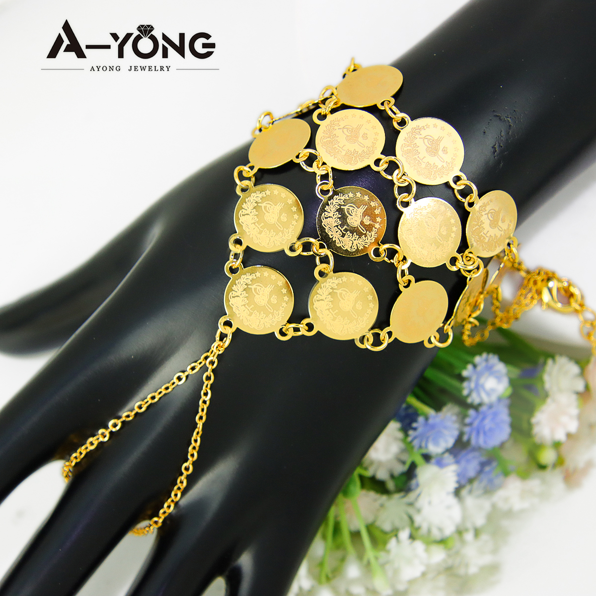 Arabic Fashion Bracelet with F - Vintage Collectible Coins incelemesi ve fiyatı