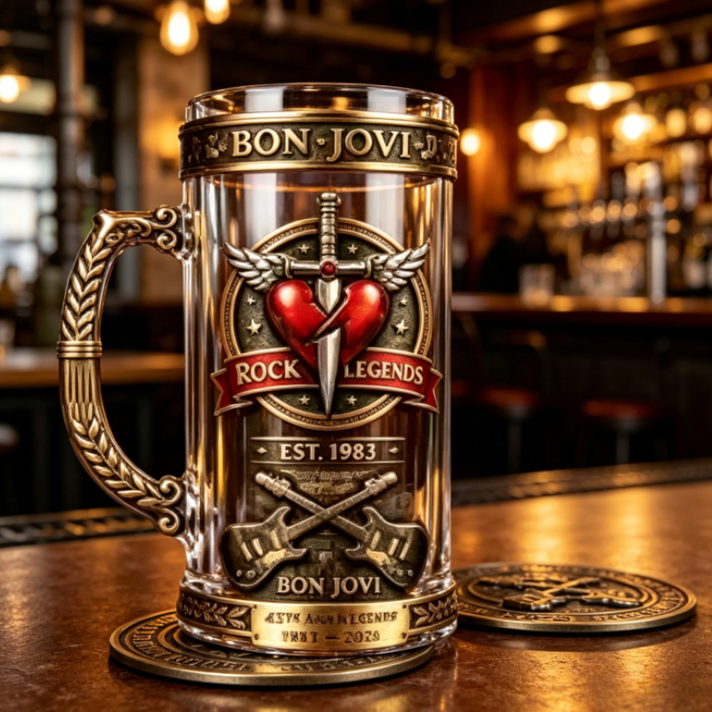 Bon Jovi 1983-2026 Rock Legend - Vintage Collectible Glass incelemesi ve fiyatı