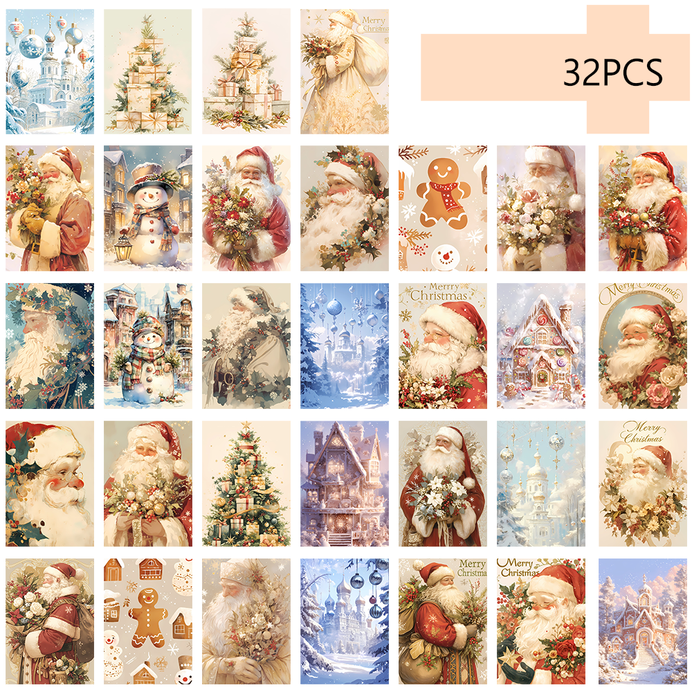 32pcs, vintage Christmas postc - Vintage Collectible Santa incelemesi ve fiyatı