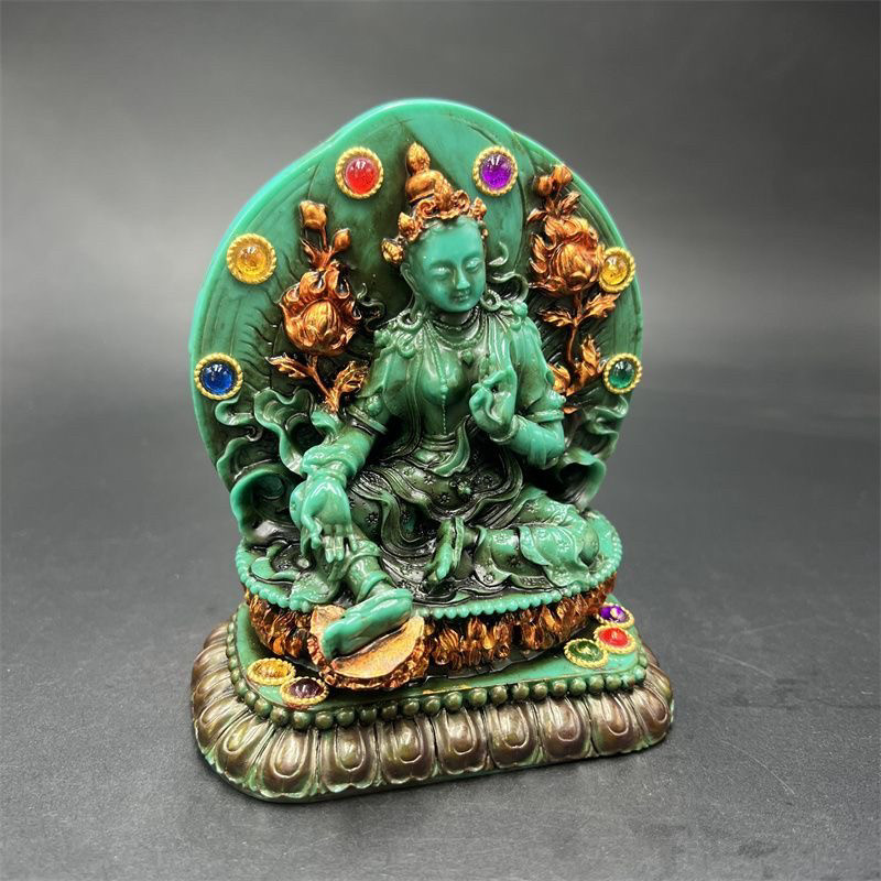 Tibetan Vintage Green Tara Sta - Vintage Collectible Ornaments incelemesi ve fiyatı