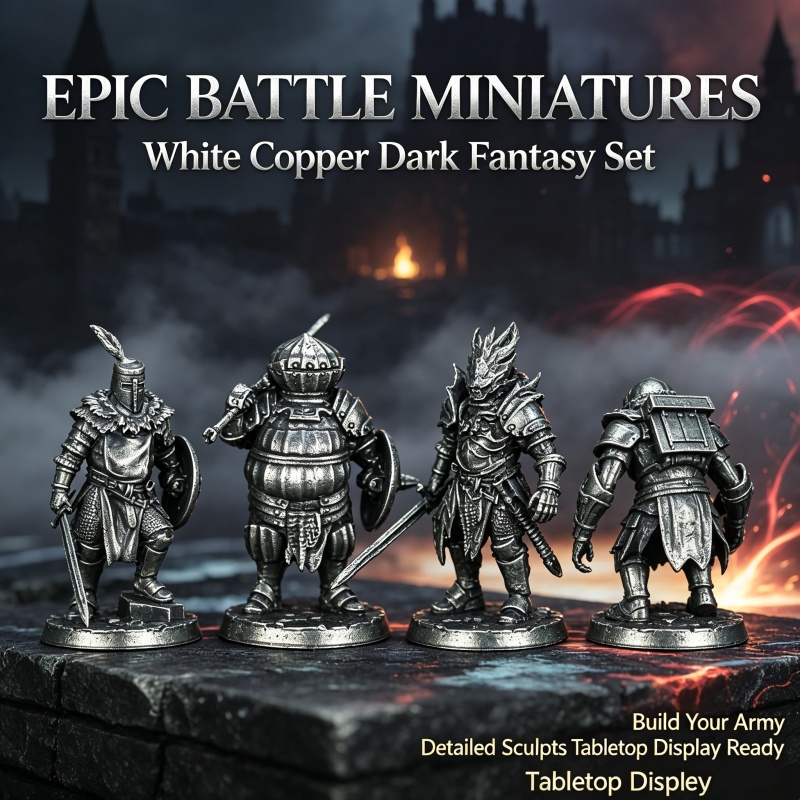 White Copper Metal Tabletop Mi - Vintage Game Collection incelemesi ve fiyatı