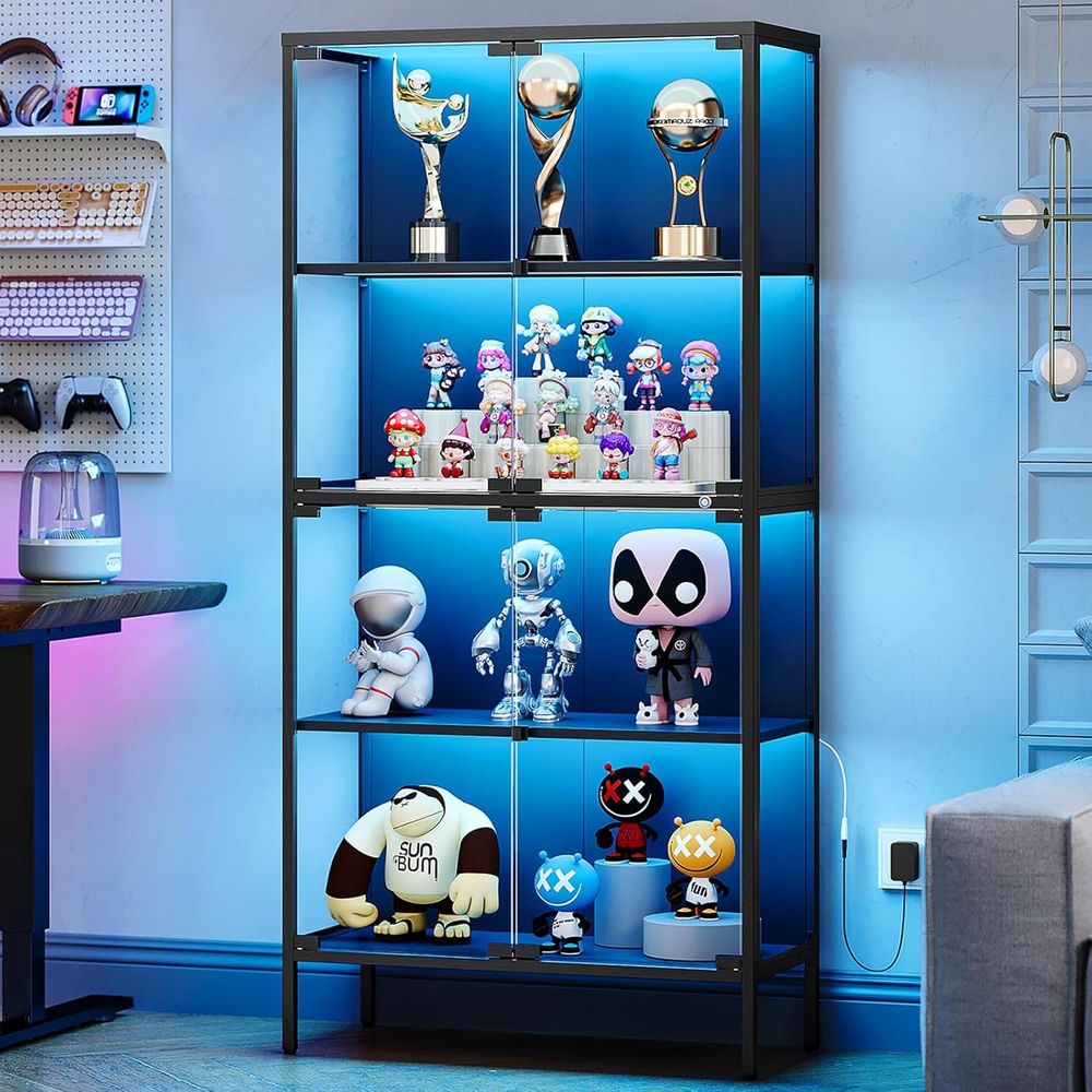 65 LED-Illuminated Glass Displ - Collectible & Vintage Dolls For Halloween incelemesi ve fiyatı