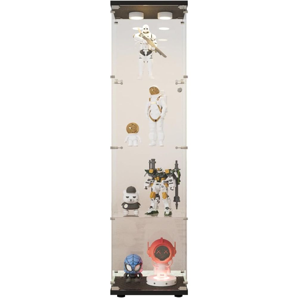 LED-Illuminated Glass Cabinet  - Collectible & Vintage Dolls For Halloween incelemesi ve fiyatı