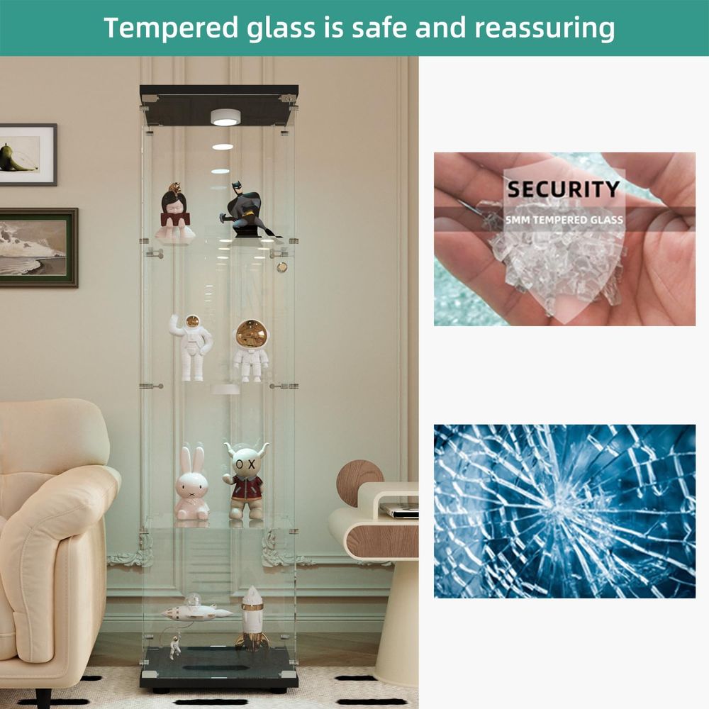 LED-Illuminated Glass Cabinet  - Collectible & Vintage Dolls For Halloween incelemesi ve fiyatı