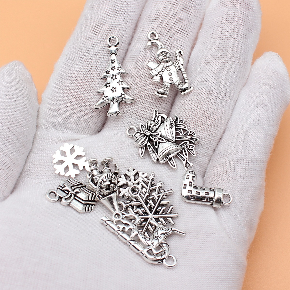 12pcs Antique Silver Color Chr - Vintage Collectible Santa incelemesi ve fiyatı