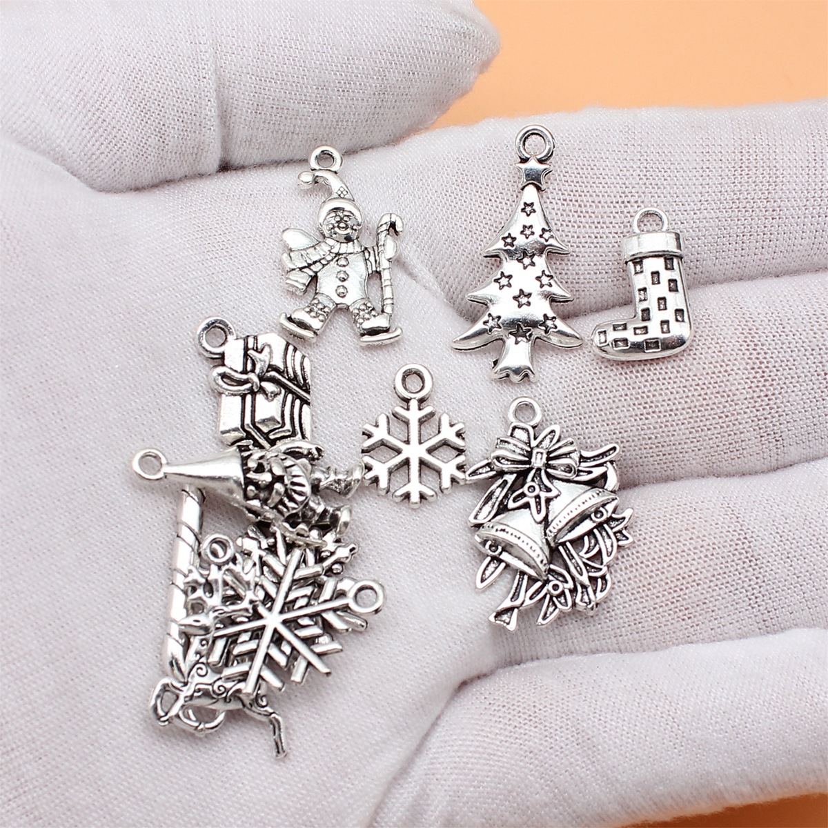 12pcs Antique Silver Color Chr - Vintage Collectible Santa incelemesi ve fiyatı