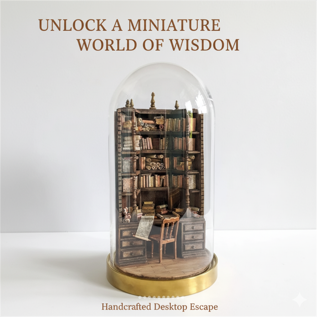 Miniature Bookcase Bookshelf D - Vintage Collectible Glass incelemesi ve fiyatı