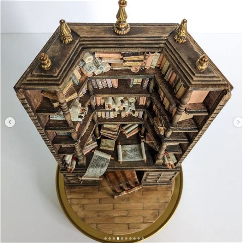 Miniature Bookcase Bookshelf D - Vintage Collectible Glass incelemesi ve fiyatı