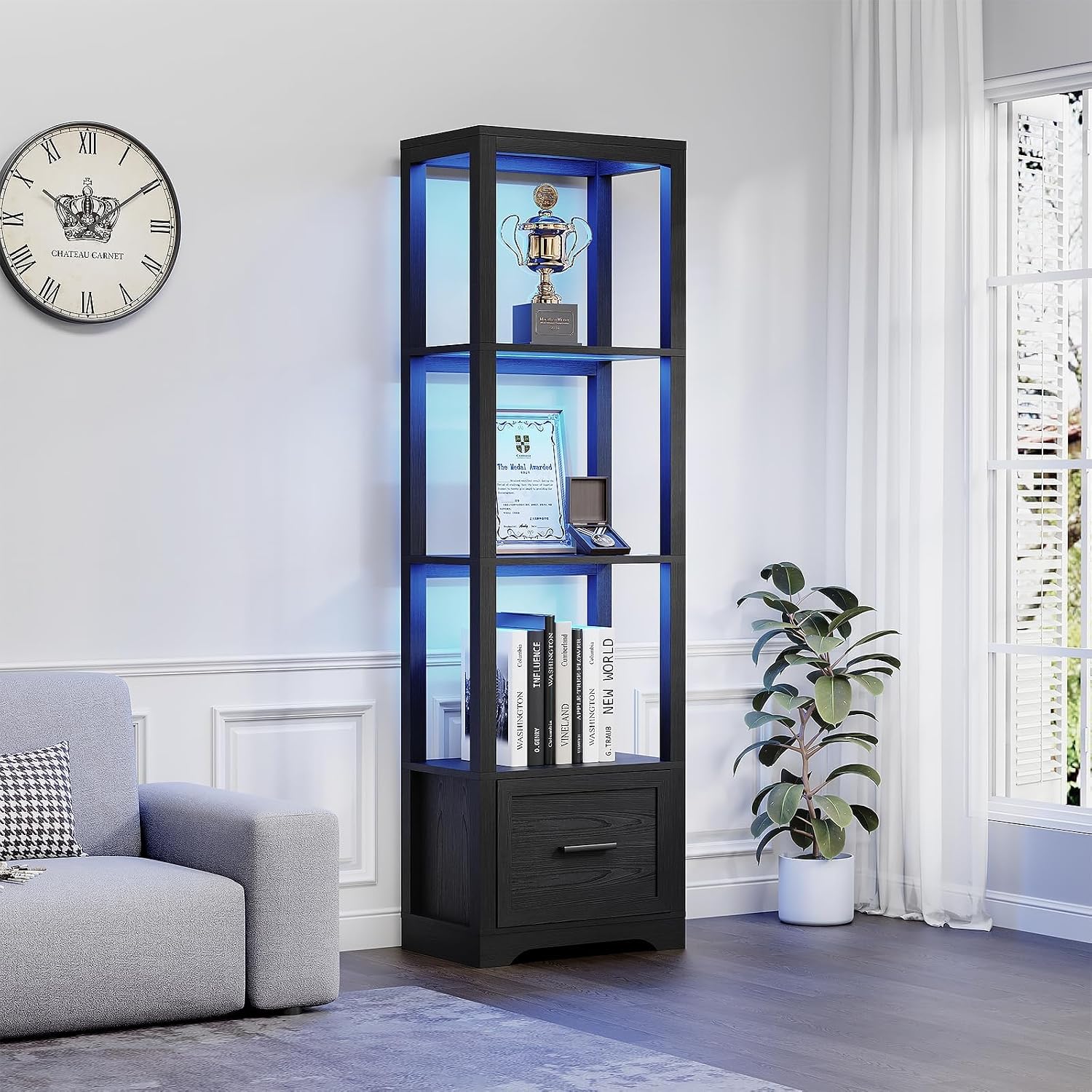 3-Color LED Display Shelf with - Collectible & Vintage Dolls For Halloween incelemesi ve fiyatı