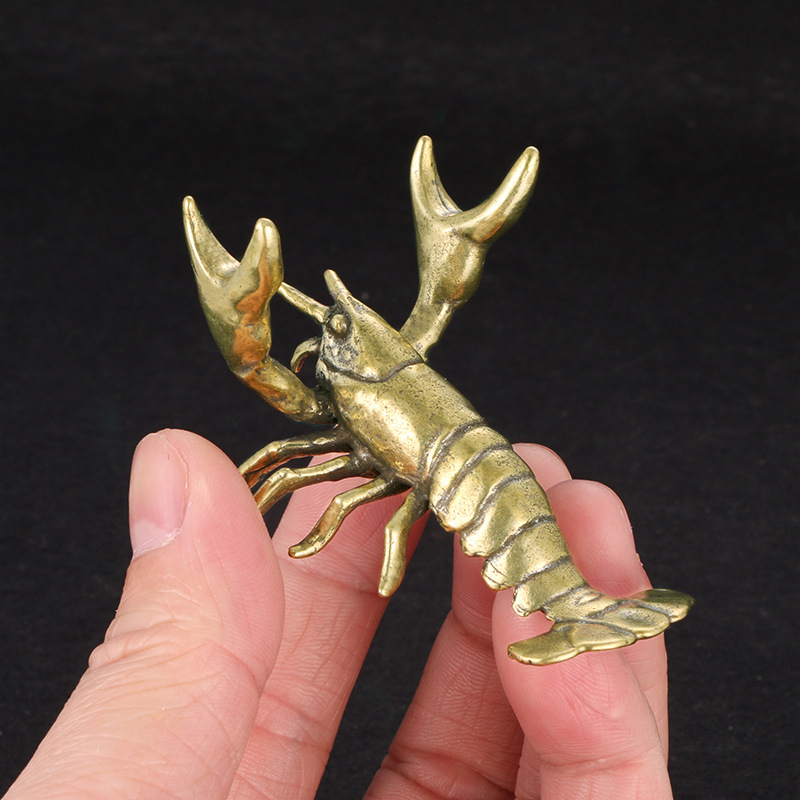 【F】Solid Brass Crayfish Orname - Vintage Collectible Ornaments incelemesi ve fiyatı