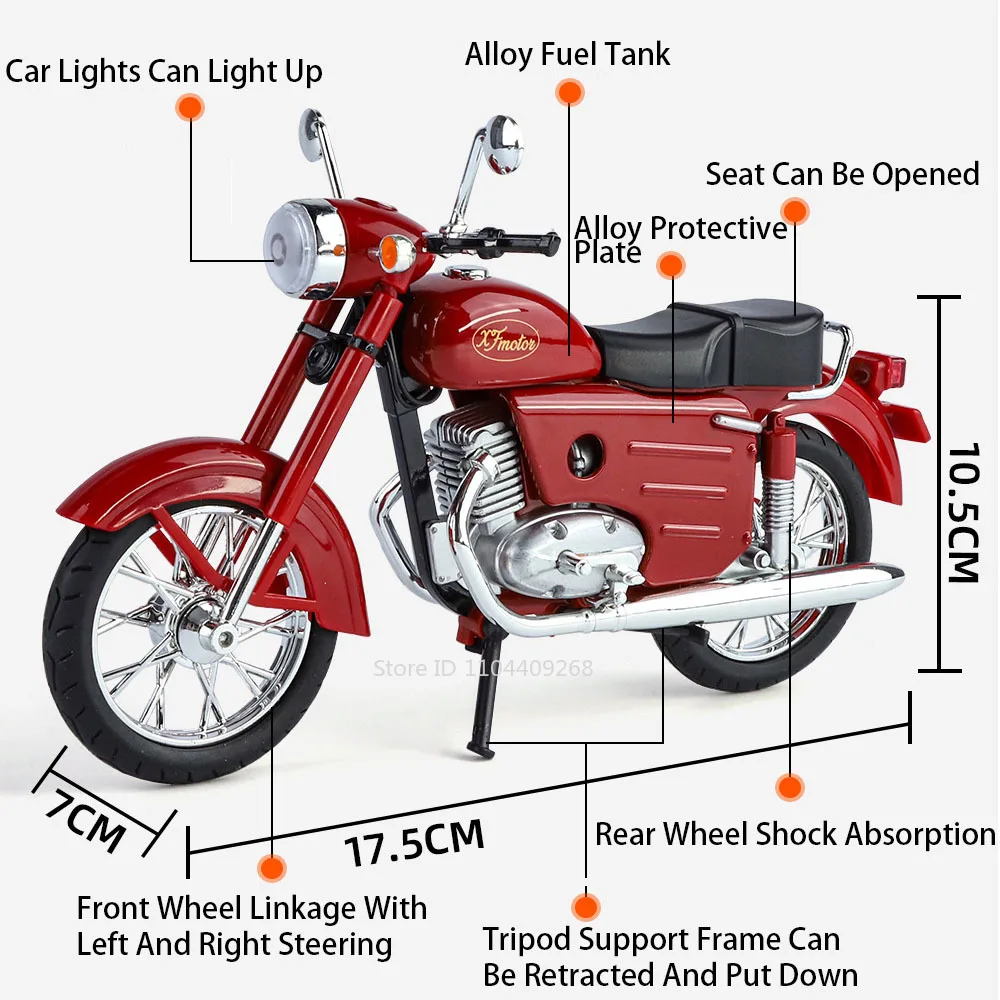 1:10 Scale XF250 Motorcycle Mo - Vintage And Collectible Toys incelemesi ve fiyatı