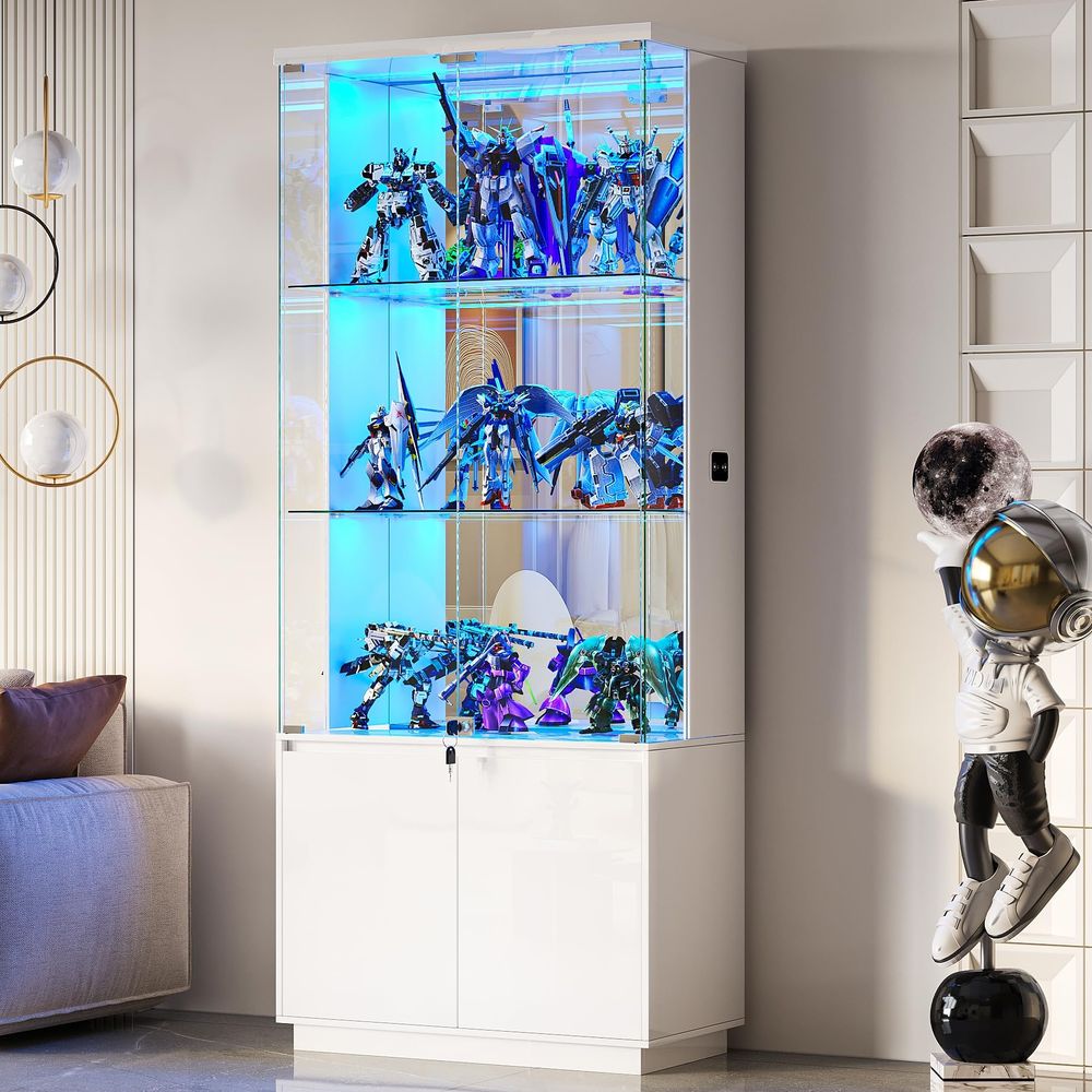 71 Tall Display Cabinet with G - Collectible & Vintage Dolls For Halloween incelemesi ve fiyatı